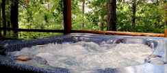 Outdoor Hot Tub Cabin with a Star View in the Ozark Mountains
